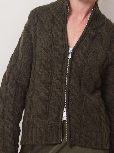 Saharriet cardigan, deep forest