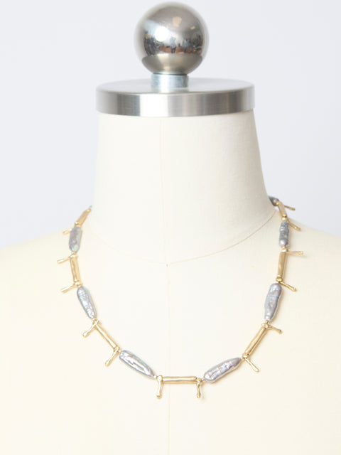 Abacus Grey Pearl Necklace