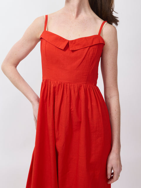 Verse Dress, hot red