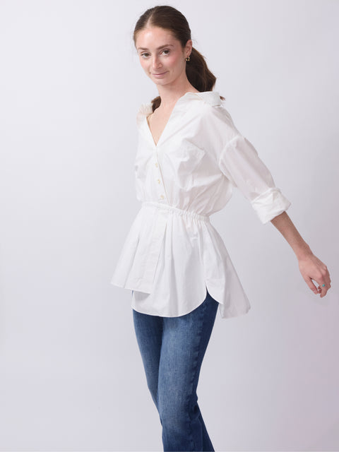 Falling off the Shoulder Top, White