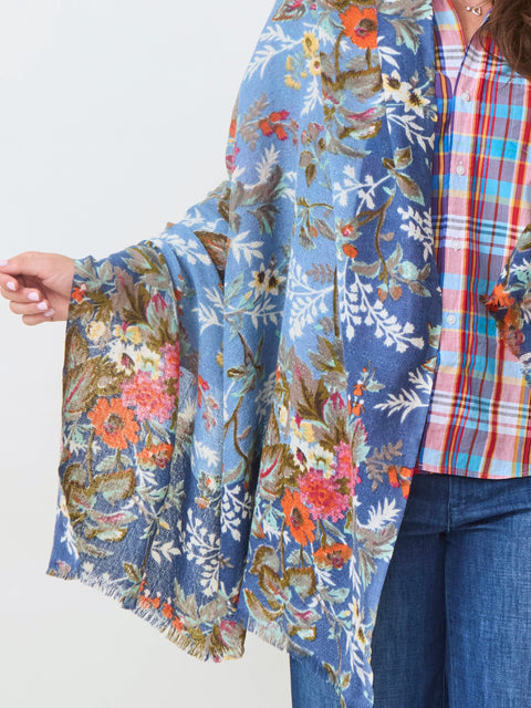 Fleur Shawl, jeans