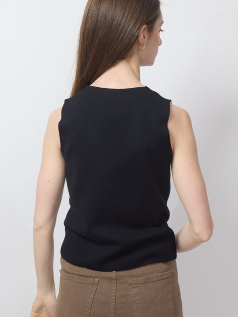 V-Neck Vest, Deep Night