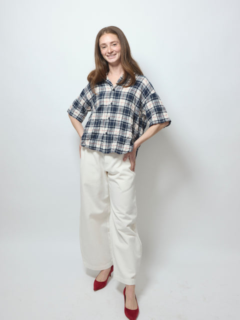 Camicia Ibiza Checks, Panna