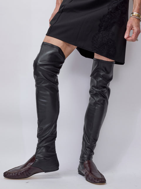 Mocasino shoes a stivale, nero