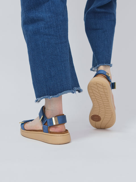 Line Sandal, Old Denim