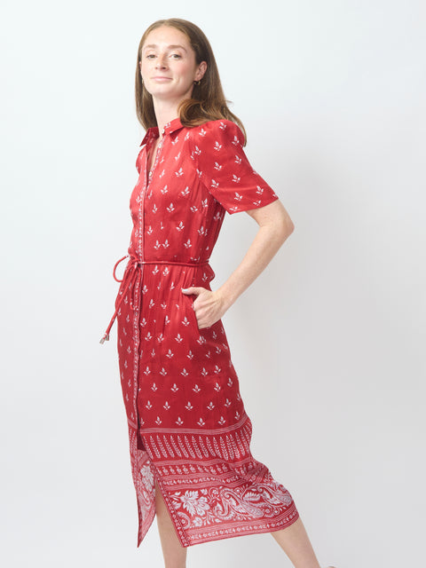 Cecile Dress, Wildflower Red