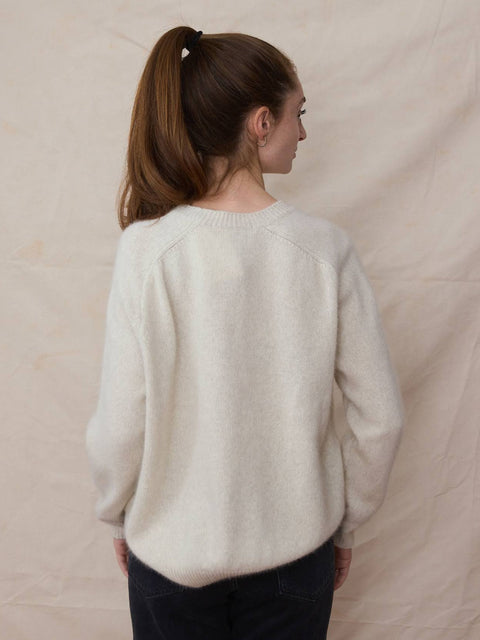 Wool Fox Pullover, ivory