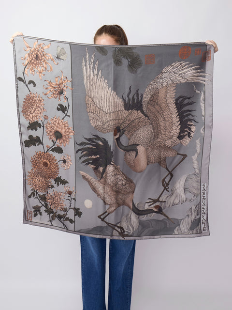 Wind Dancer, Heaven Caller, 90cm Square, Ash/Cinder