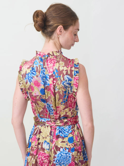 Damien Dress, carmine floral