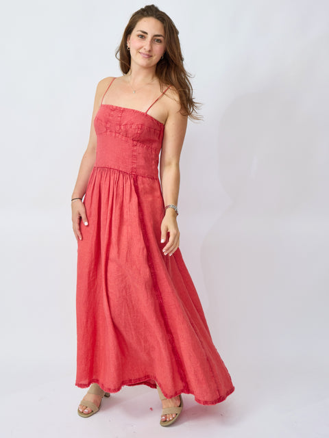 Maive Midi Dress, Red