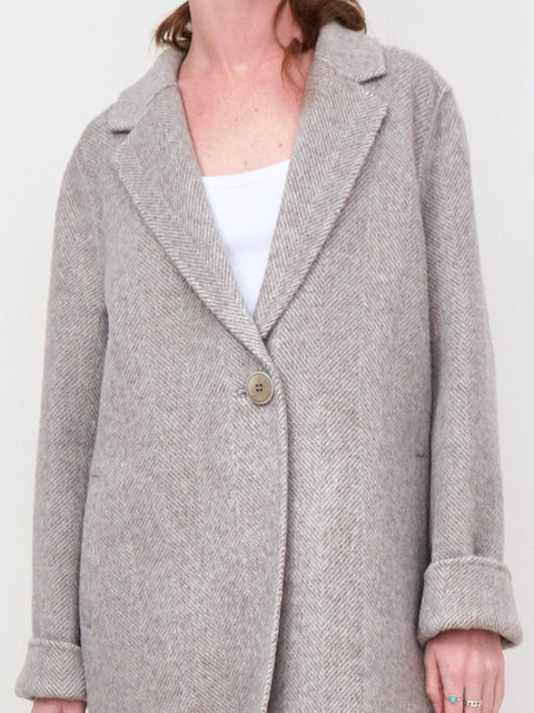 Herringbone Coat, Taupe