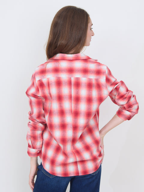 Barry, Dark Pink/White Plaid