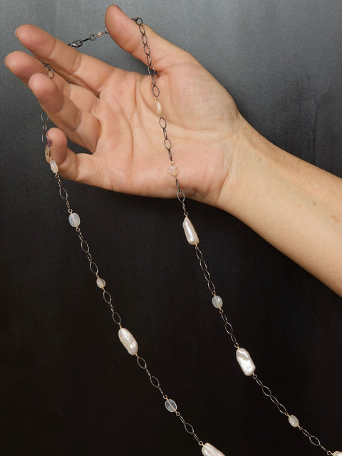 Pearl Chalcedony Necklace