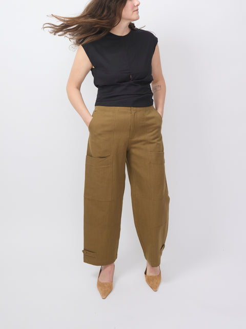 tobacco colored women's pants Aventura Clothing Dawson Straight Leg Pant Made in heavy tobacco colored women's pants ASOS