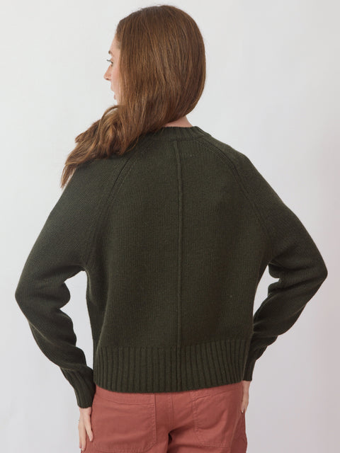 Cozy Raglan Roundneck, Pine Tree