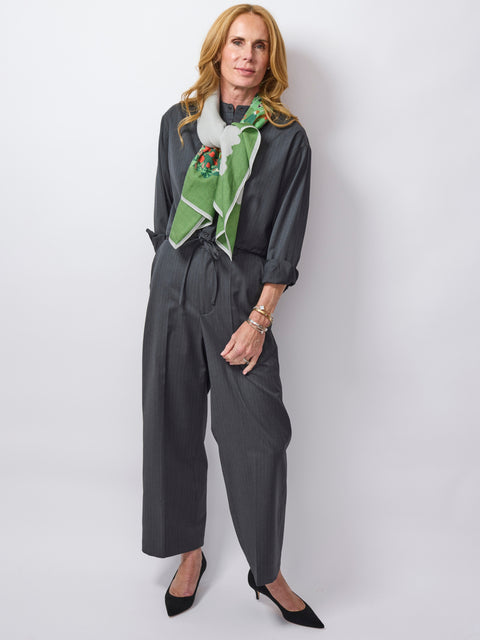 Still trouser, charcoal stripe