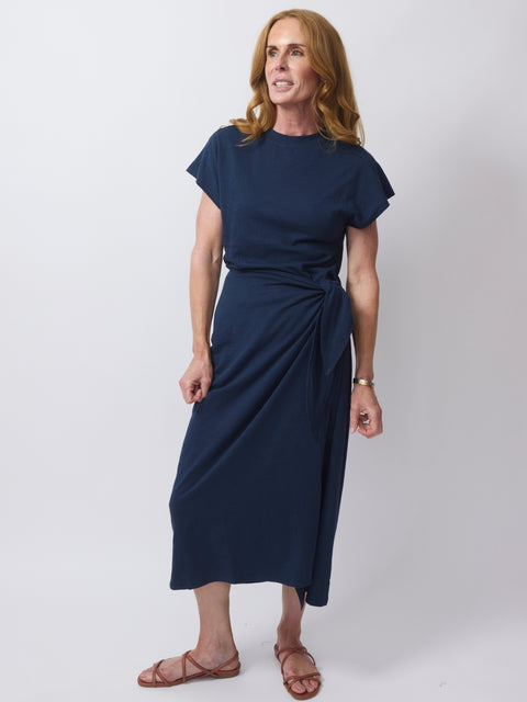 Fuerte Wrap Dress, navy