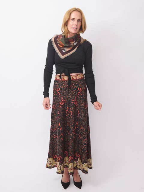 Grido Reversible Wool Scarf, Autumnal Mushrooms