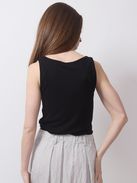 Sana Sheer Tank, black