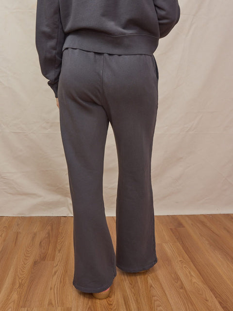 Wide Leg Sweatpant, charcoal