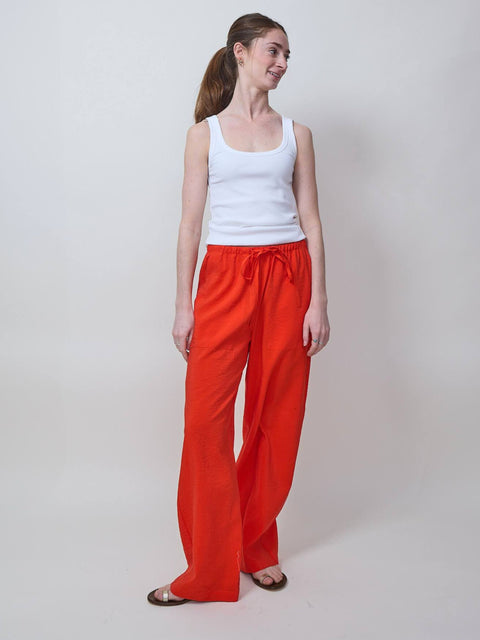 Pantalone Tela di Seta, Corallo
