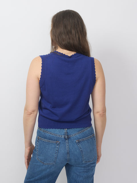 Scallop Edge Vest, ink