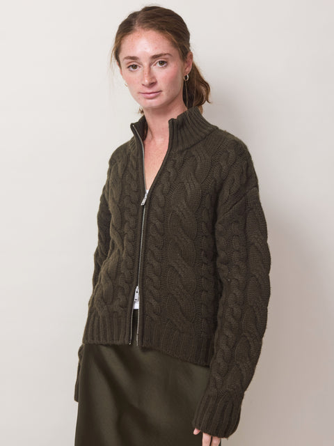 Saharriet cardigan, deep forest
