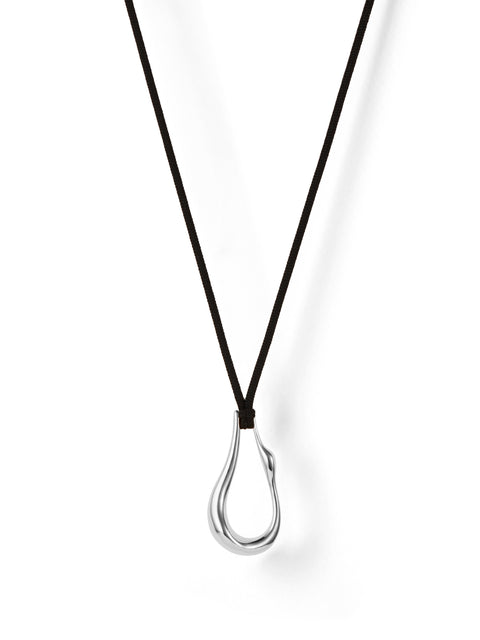 Egret Rope Necklace, silver