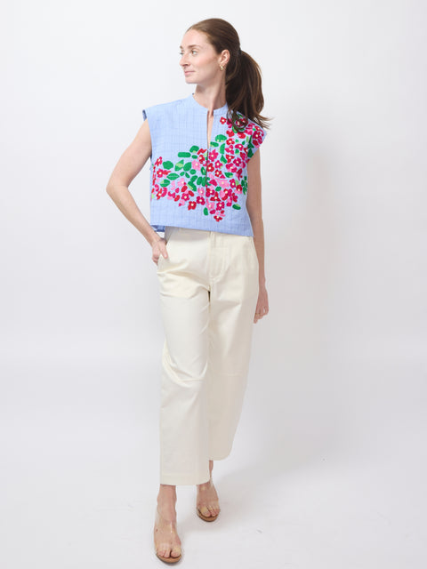 Gaia Top, bleu chine