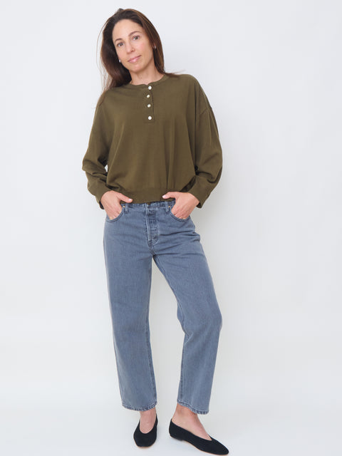 Henley Sweater, Army