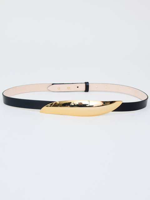 Arp Belt, black & 24k gold