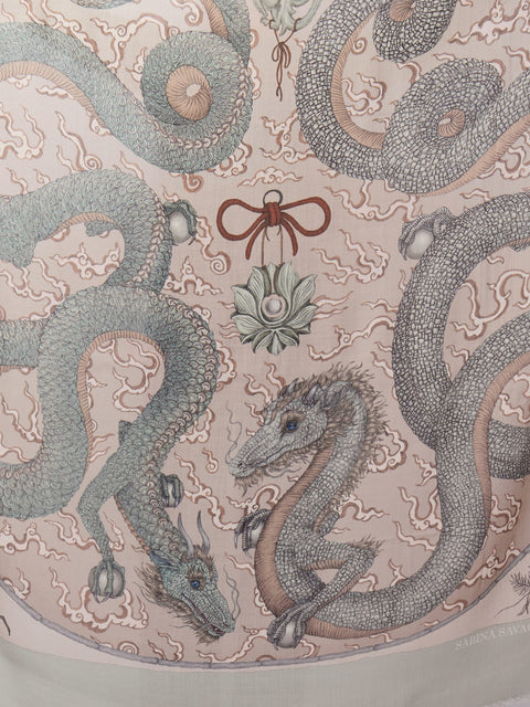 Chasing the Pearl, 135cm silk/wool, Glaze/Luster