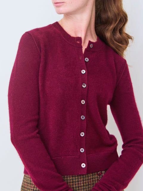 Mini Royal Cardigan, Bordeaux