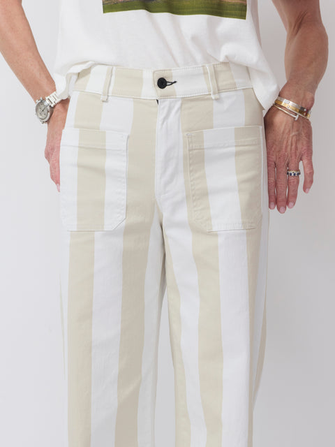Cropped Sailor, sand stripe
