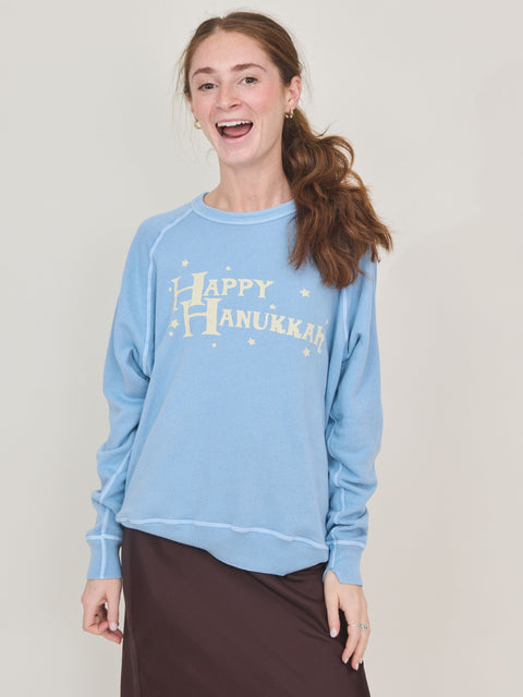 College Sweatshirt, Happy Hannukah