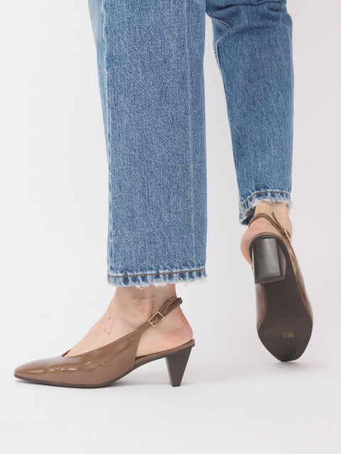 Sontag Slingback, crinkled patent