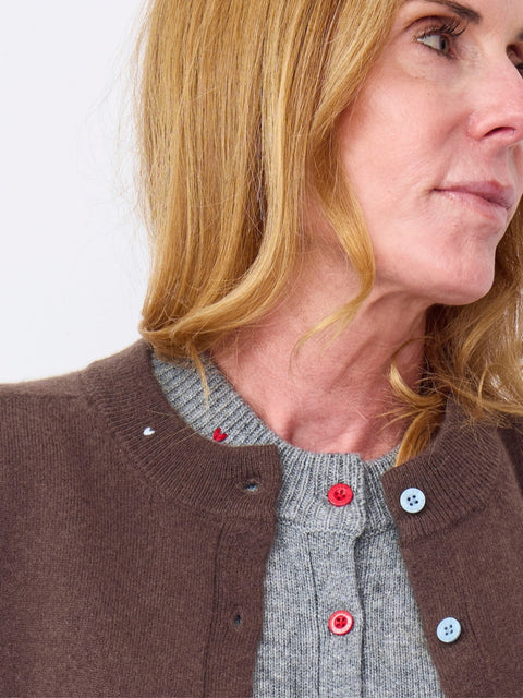 Halle Cardigan, Espresso