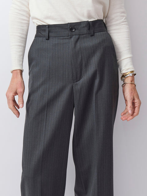 Still trouser, charcoal stripe