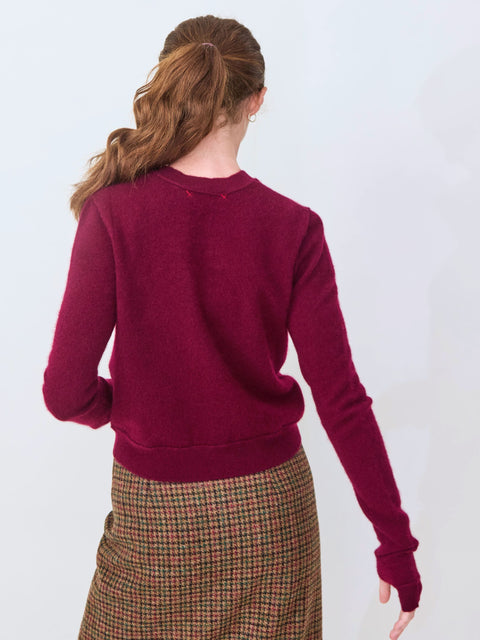 Mini Royal Cardigan, Bordeaux