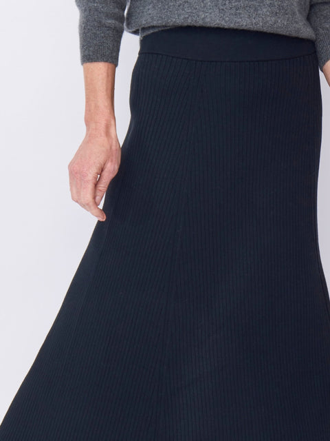 Alexa Knit Skirt, Black Combo