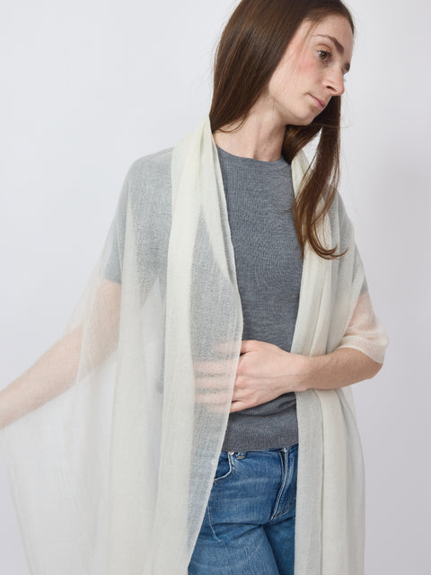 Whisper Cashmere Scarf, Ivory