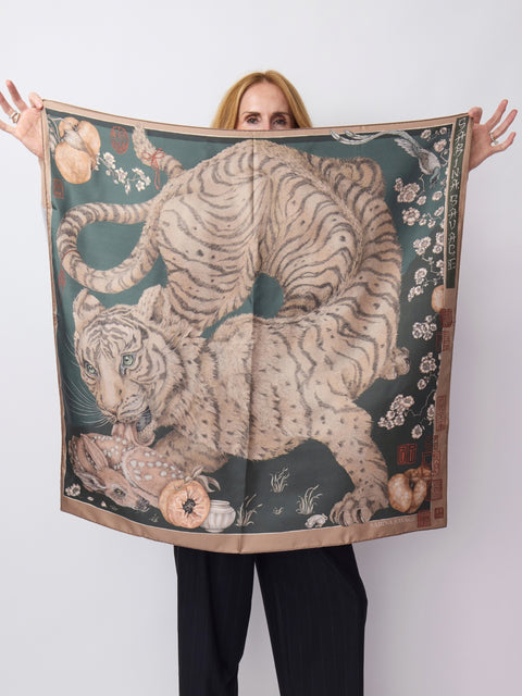 Zouyu, Cry the Deer, 90cm Square, Fir/Fawn