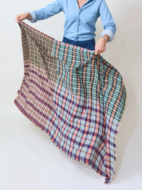 Multi Check Stole, forest