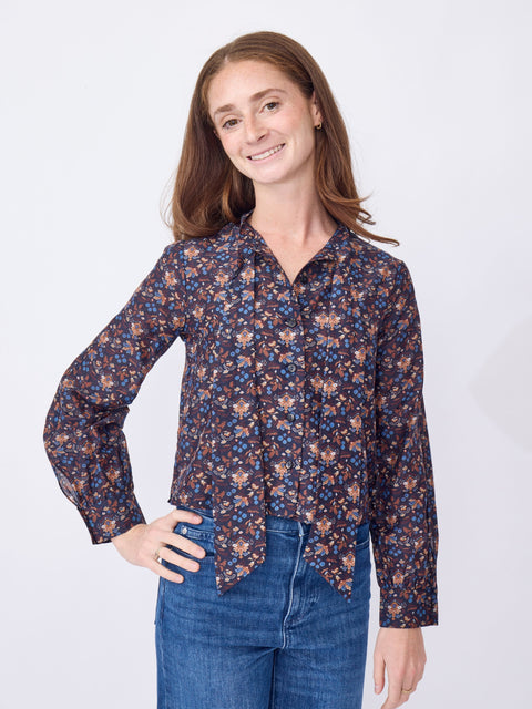 Chancery Indigo Kilim Shirt, Dark Blue