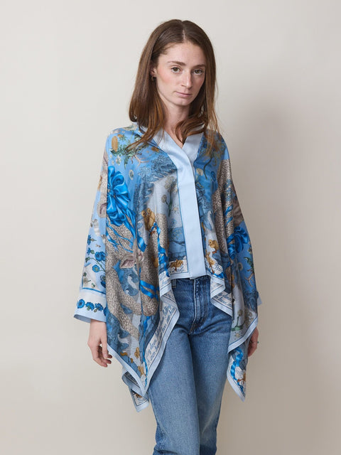 London Bridge, Silk Scarf Blouse, powder/frost