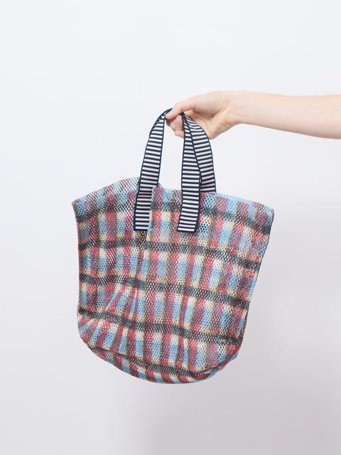 Piccolo 90s Dream Tote, red plaid