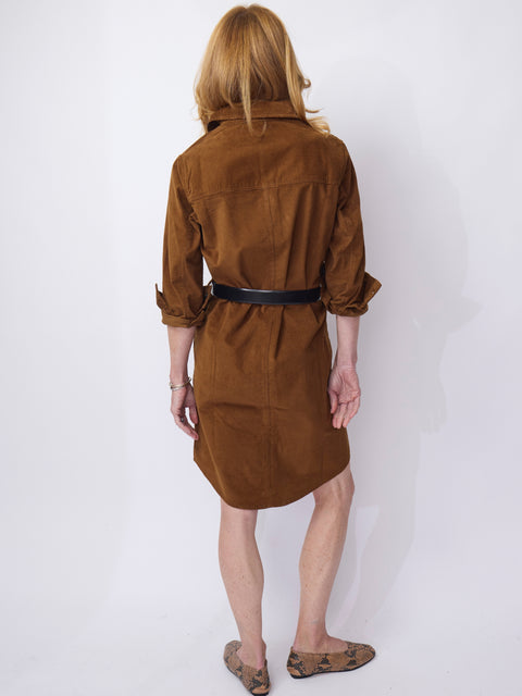 Donna Shirt Dress, Tobacco