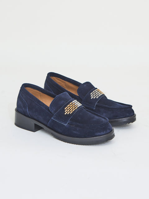Jackson Lug Loafer, navy suede