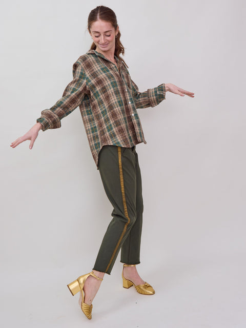 Eileen, brown/green/sand plaid