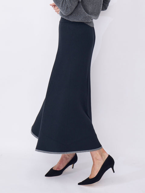 Alexa Knit Skirt, Black Combo